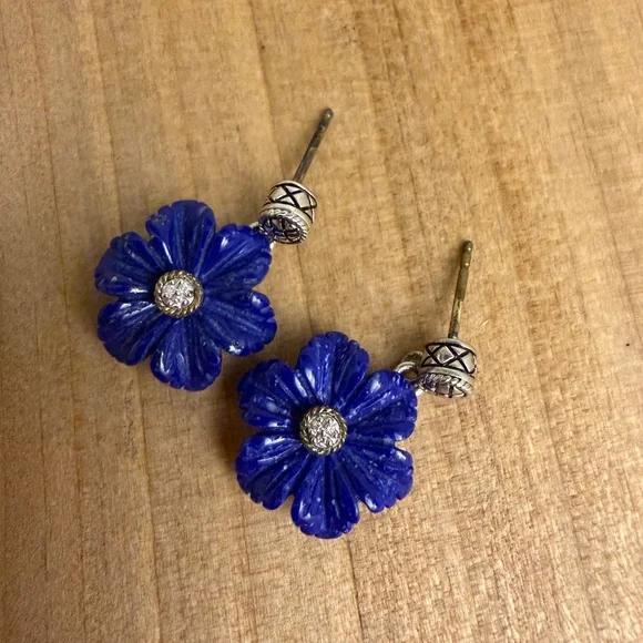 Andrea Candela 18k Blue Lapis Earrings - Picture 3 of 10